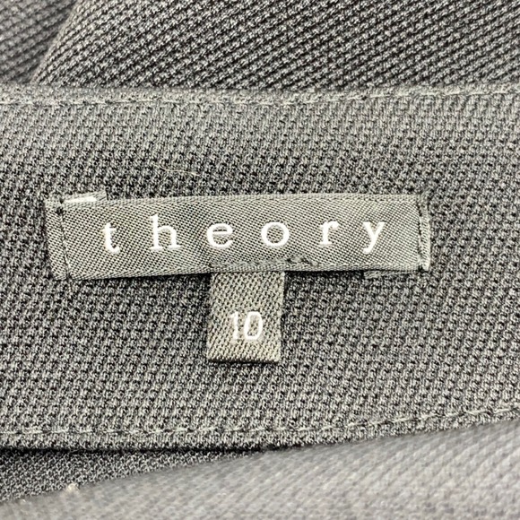 Theory Women's Short Sleeve Wool Blend Scoop Neck Pullover Black Dress Size 10 - Picture 3 of 8
